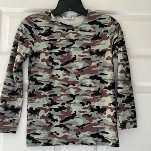 Boys Long Sleeve Camouflage Thermal Shirt